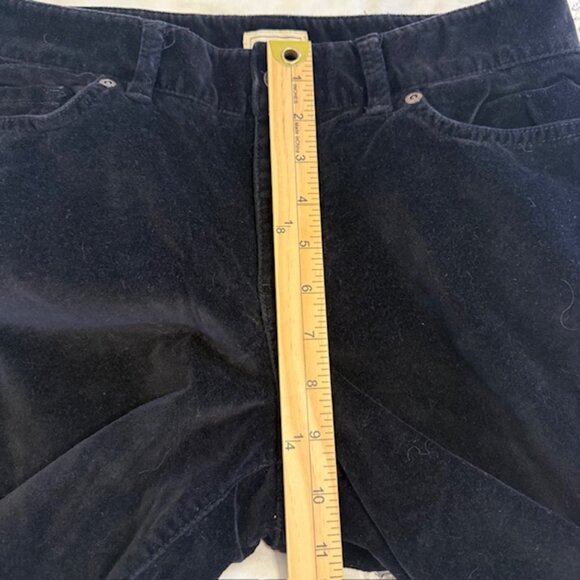 LL Bean Pants Womens Size 8 Black Soft Velvet Outdoors Thick Favorite Fit - Picture 8 of 10